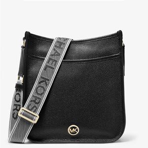 MICHAEL KORS Luisa Signature Pebbled Leather Messenger Bag, purse,crossbody tote